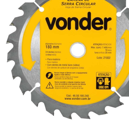 Disco de serra para madeira 180 x 20 x 24 dentes Disco de serra para madeira 180 x 20 x 24 dentes