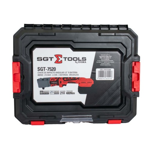 Chave de impacto angular a bateria 21V encaixe 1/2