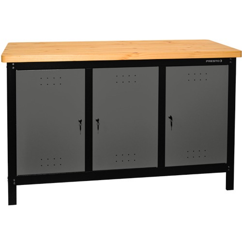 Bancada fechada com 3 portas 1,5 m tampo 40 mm - Dark Bancada fechada com 3 portas 1,5 m tampo 40 mm - Dark