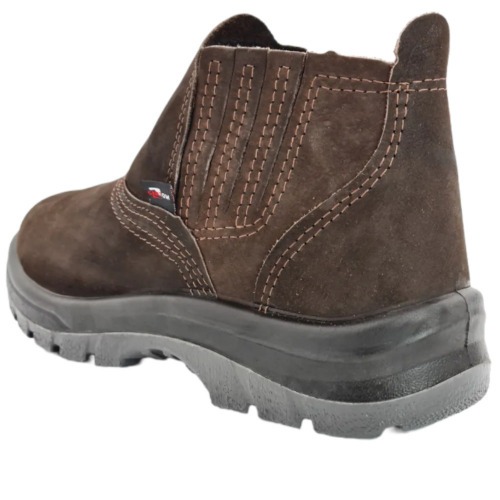 Botina bidensidade couro Nobuck com elstico biqueira pvc - TP096