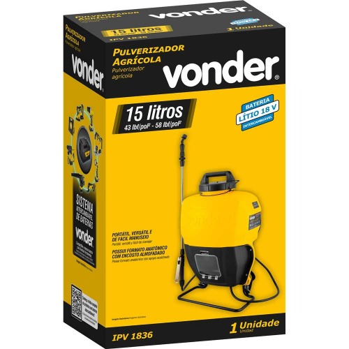 Pulverizador a bateria 18V 15L Sem Bateria - IPV 1836
