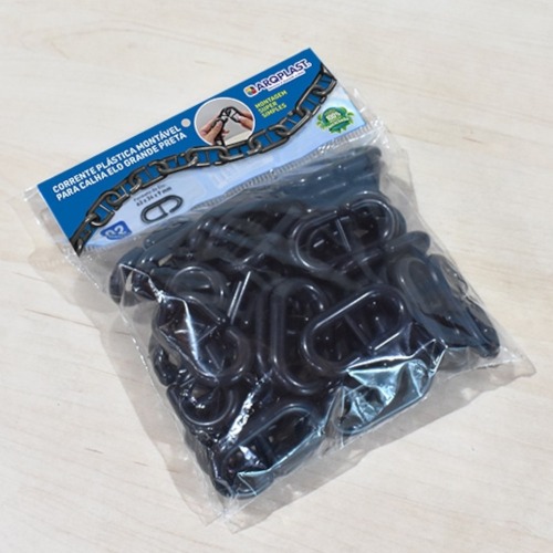 Corrente plástica de 9 mm pacote com 2 metros preto - 25890 Corrente plástica de 9 mm pacote com 2 metros preto - 25890