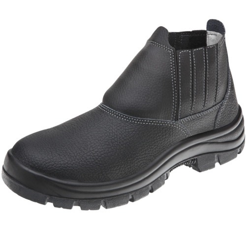 Botina bidensidade couro relax com elstico biqueira plstica - Safety Flex