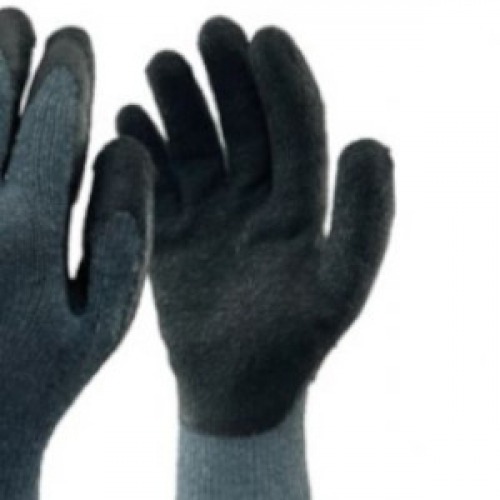 Luva de tecido tricotado com palma em borracha