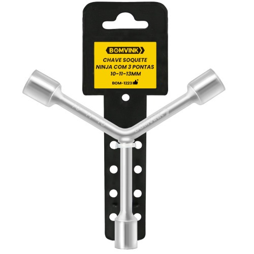 Chave 3 pontas soquetes ninja 10 x 11 x 13mm - BOM-1223 Chave 3 pontas soquetes ninja 10 x 11 x 13mm - BOM-1223