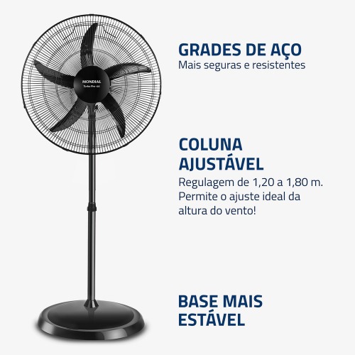 Ventilador de coluna 55 cm 5 pás oscilante - NVC-PRO-55  220V Ventilador de coluna 55 cm 5 pás oscilante - NVC-PRO-55  220V