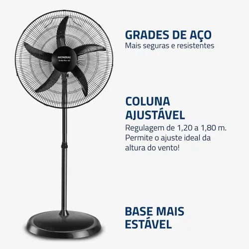Ventilador de coluna 55 cm 5 pás oscilante - NVC-PRO-55  220V