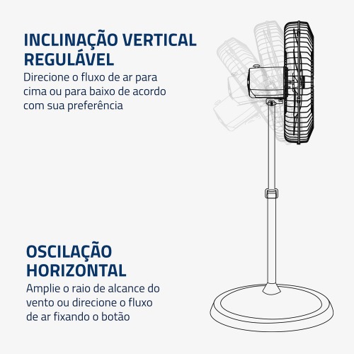 Ventilador de coluna 55 cm 5 pás oscilante - NVC-PRO-55  220V Ventilador de coluna 55 cm 5 pás oscilante - NVC-PRO-55  220V