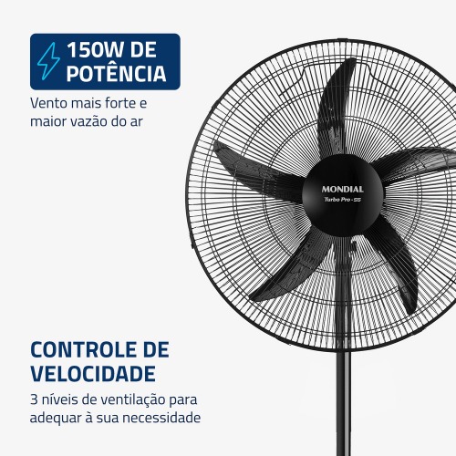 Ventilador de coluna 55 cm 5 pás oscilante - NVC-PRO-55  220V Ventilador de coluna 55 cm 5 pás oscilante - NVC-PRO-55  220V