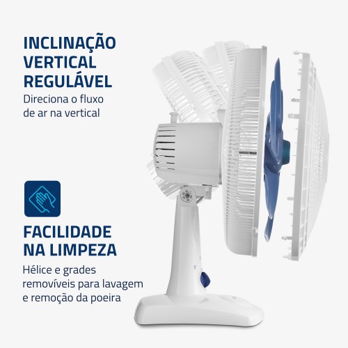 Ventilador de mesa 30 cm 6 ps com 3 velocidades Super Power - VSP-30-W  220V