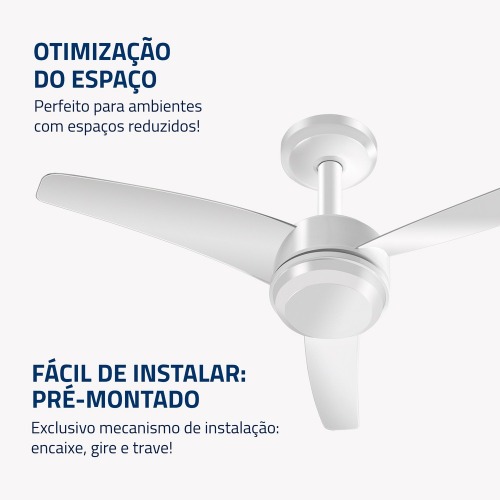 Ventilador de teto 3 ps branco Maxi Air - VTE-01  220V