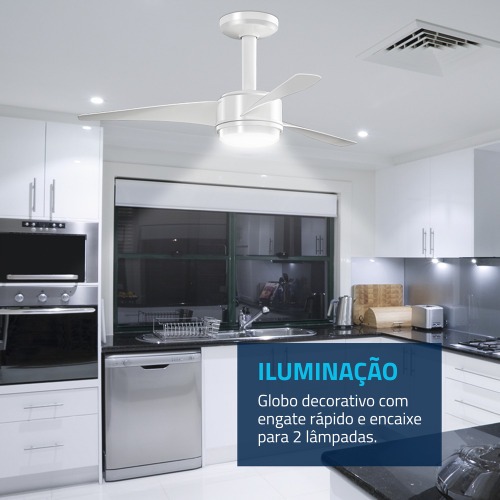 Ventilador de teto 3 ps branco Maxi Air - VTE-01  220V
