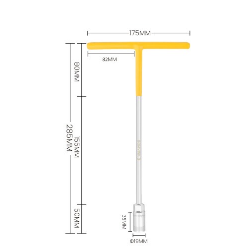 Chave canhão cabo tipo T 14 mm - BOM-1268 Chave canhão cabo tipo T 14 mm - BOM-1268