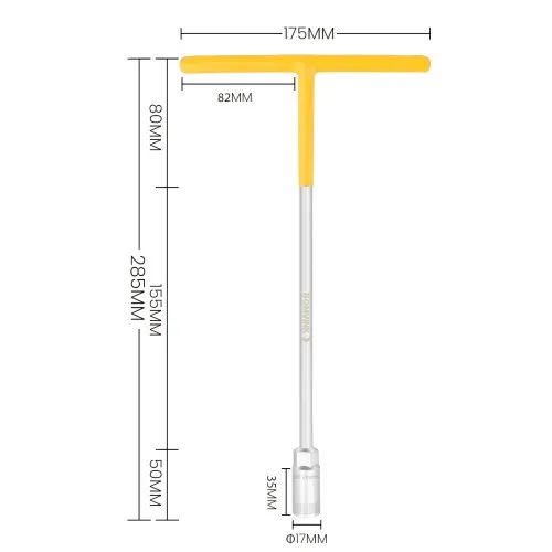 Chave canhão cabo tipo T 13 mm - BOM-1267	