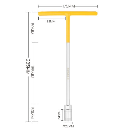 Chave canh�o 17 mm cabo tipo T - BOM-1270