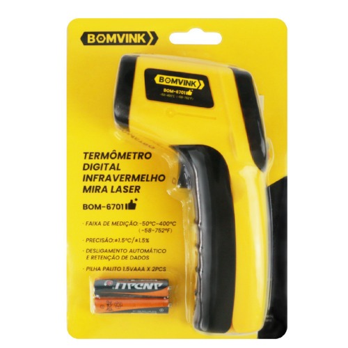Term�metro infravermelho com mira laser - BOM-6701