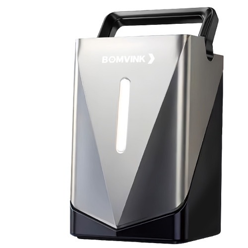 Auxiliar de partida portátil a bateria com compressor integrado e acessórios - BOM-8910 Auxiliar de partida portátil a bateria com compressor integrado e acessórios - BOM-8910