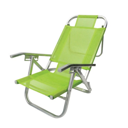 Cadeira de praia dobrável em 5 posições verde - Copacabana Cadeira de praia dobrável em 5 posições verde - Copacabana