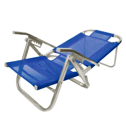 Cadeira de praia dobrável em 5 posições azul royal - Copacabana Cadeira de praia dobrável em 5 posições azul royal - Copacabana