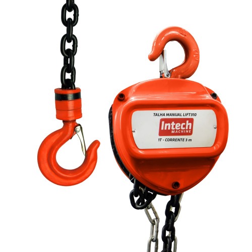 Talha manual com capacidade de 1.000 kg e 3 metros de corrente - LIFT310 Talha manual com capacidade de 1.000 kg e 3 metros de corrente - LIFT310