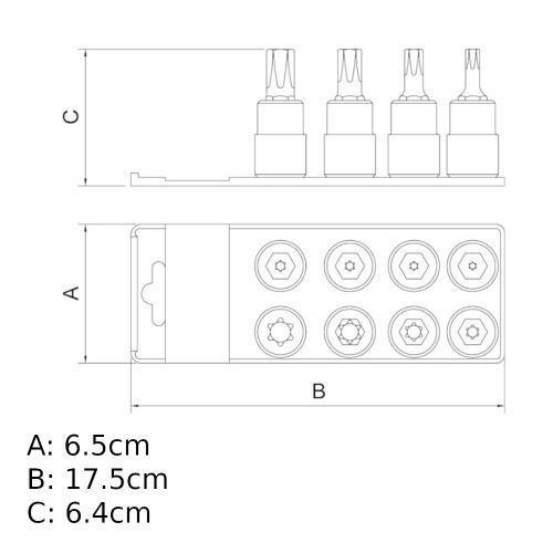 Jogo de soquete ponta trafix encaixe 1/2 Jogo de soquete ponta trafix encaixe 1/2