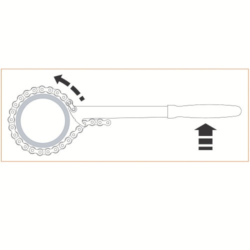 Chave corrente leve capacidade de 100 mm a�o cromo van�dio