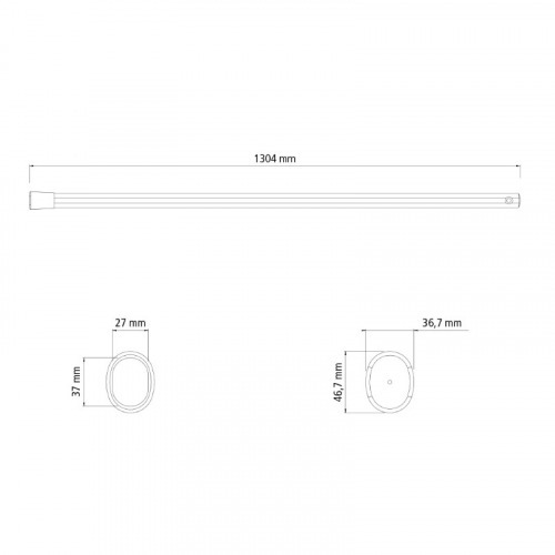 Cabo oval de madeira  para enxada com 130 cm Cabo oval de madeira  para enxada com 130 cm