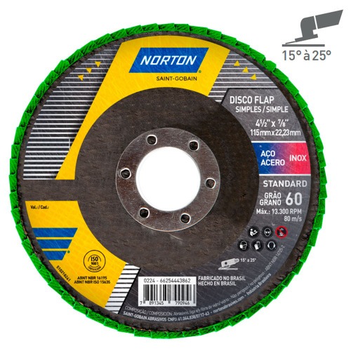 Disco de lixa flap disc cncavo 4.1/2