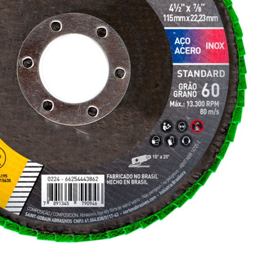 Disco de lixa flap disc cncavo 4.1/2