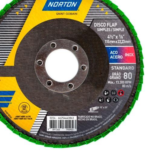 Disco de lixa flap disc cncavo 4.1/2