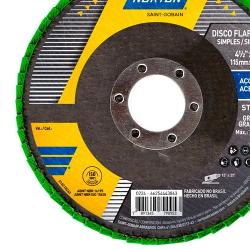 Disco de lixa flap disc côncavo 4.1/2