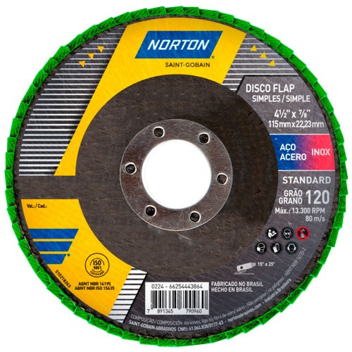 Disco de lixa flap disc c�ncavo 4.1/2