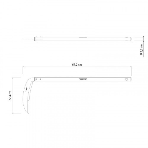Foicinha para colheita com cabo de madeira de 50 cm