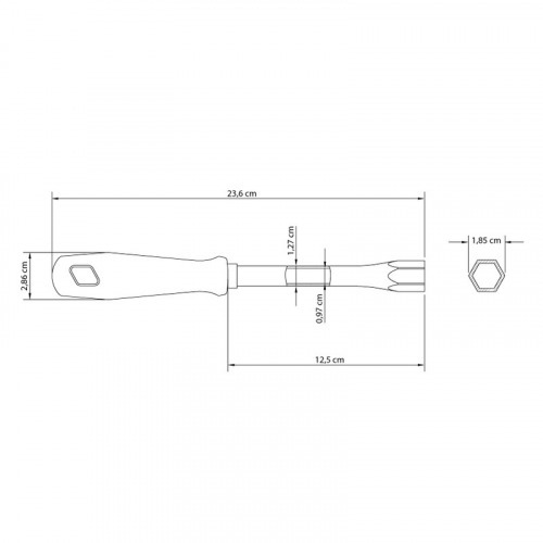 Chave canh�o tubular 13 x 125 mm formato tubular - 41450/013