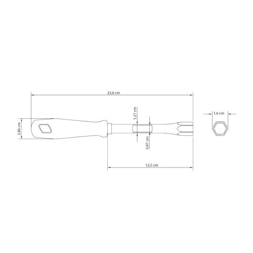 Chave canhão tubular 11 x 125 mm formato tubular - 41450/011 Chave canhão tubular 11 x 125 mm formato tubular - 41450/011