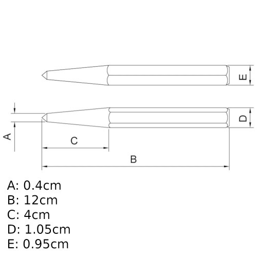 Pun��o de centro 4 mm - 44472104