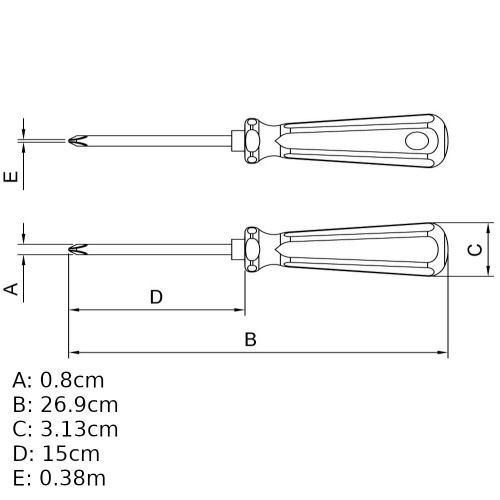 Chave phillips 5/16 x 6