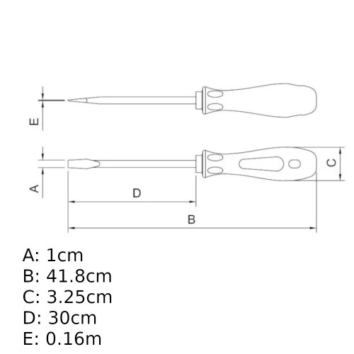Chave de fenda 3/8 x 12 Chave de fenda 3/8 x 12