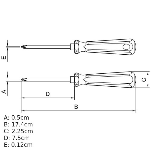 Chave phillips 3/16 x 3