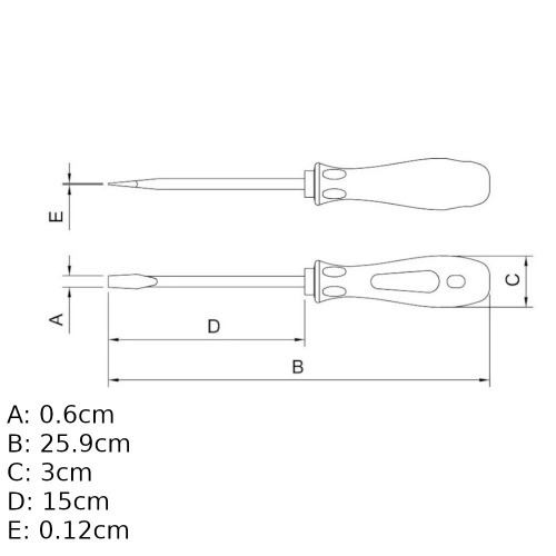 Chave de fenda 1/4 x 6