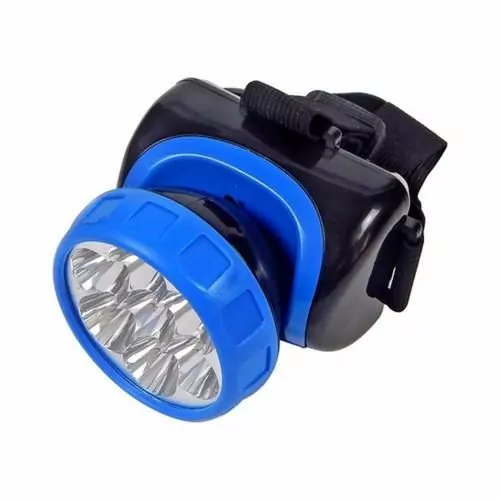 Lanterna de cabeça recarregável 7 leds