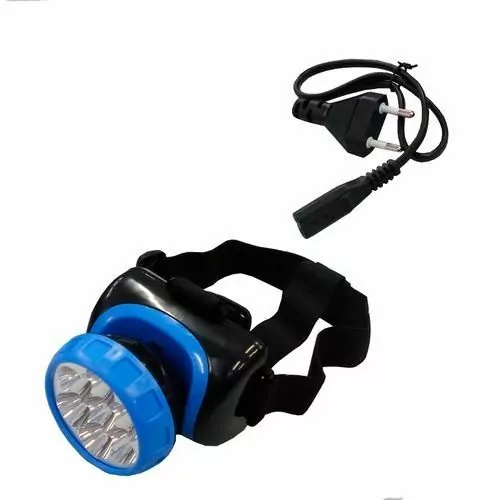 Lanterna de cabeça recarregável 7 leds