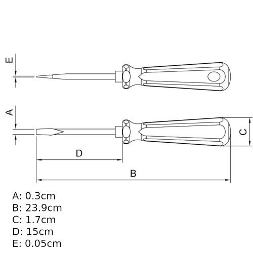 Chave de fenda 1/8 x 6 Chave de fenda 1/8 x 6