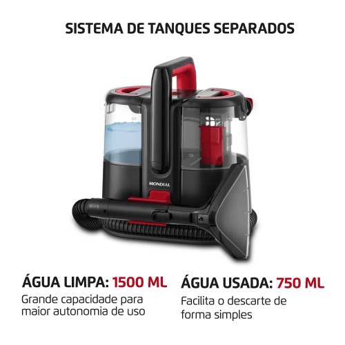 Extratora de carpete e higienizadora port�til 1650 watts Deep Cleaner I - EXP-01-R  110V