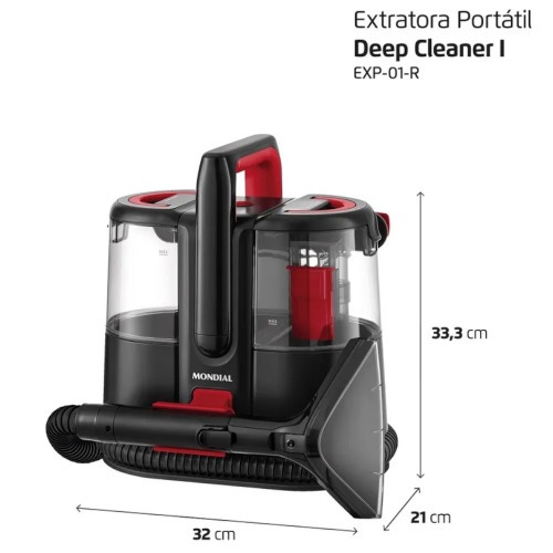 Extratora de carpete e higienizadora port�til 1650 watts Deep Cleaner I - EXP-01-R  110V