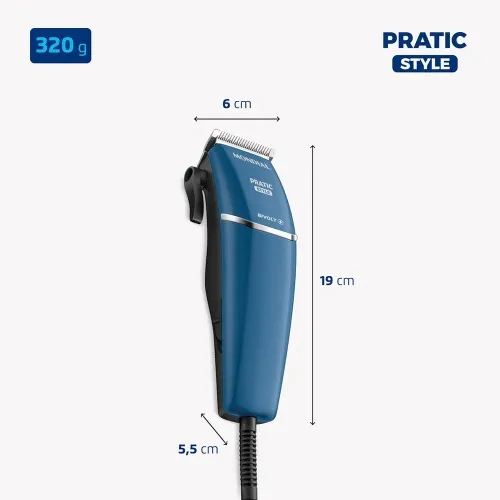 Máquina de cortar cabelo e barba com 8 acessórios Pratic Style - CR-10-BI  110V/220V
