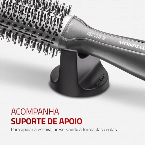 Escova secadora infrared 1300W Space Shine Grafite - ES-20  110V/220V