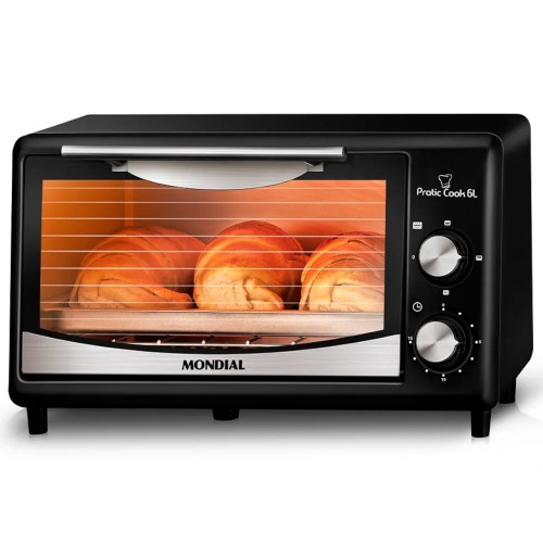 Forno elétrico 650 watts 6 Litros Pratic Cook - FR-09 220V Forno elétrico 650 watts 6 Litros Pratic Cook - FR-09 220V