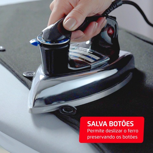 Ferro de passar a seco 1200W com chapa em alumnio polido - FS-01-BI  110V