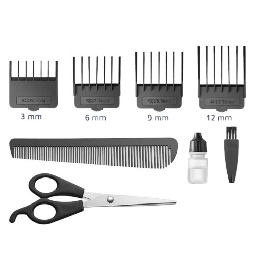 M�quina de cortar cabelo e barba com 8 acess�rios Pratic Style - CR-10-BI  110V/220V